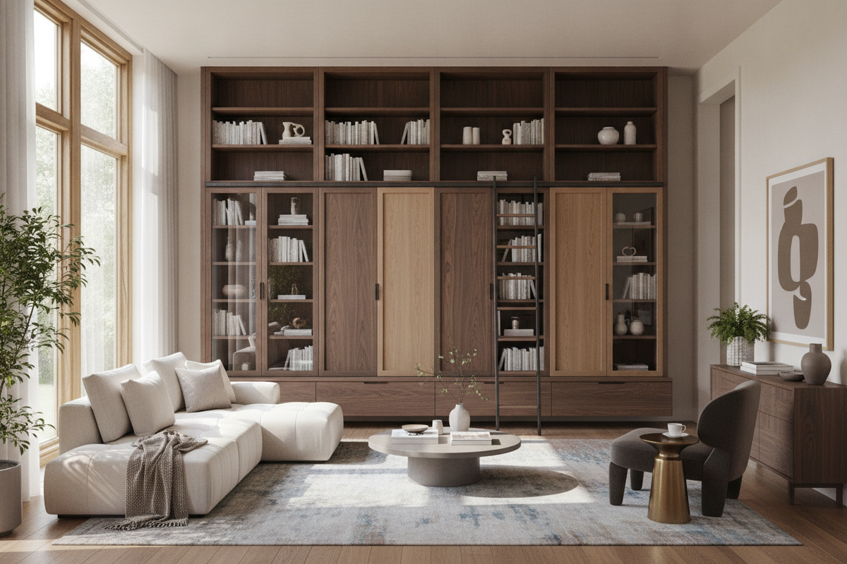 Bookcase with Doors Guide: Materials, Door Styles, and Quality Storage Planning