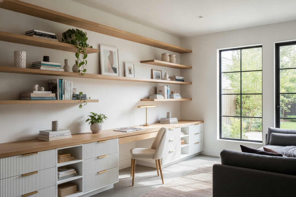 DIY Built-In Desk Guide: Architectural Planning, Base Cabinetry, and Shelving Integration
