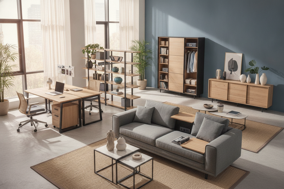 Multifunctional Office Furniture Guide: Spatial Zoning, Transformable Desks, and Dual-Purpose Storage
