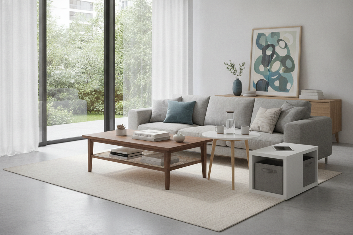 IKEA Living Room Tables: Sizing, Storage Types, and Material Selection Guide