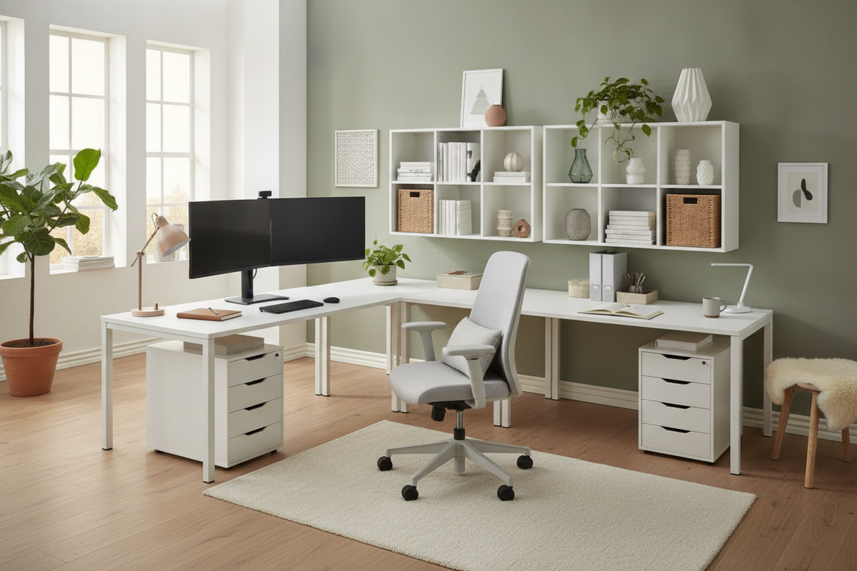 IKEA Desk and Shelf Configurations: Layouts, Ergonomics, and Storage Solutions