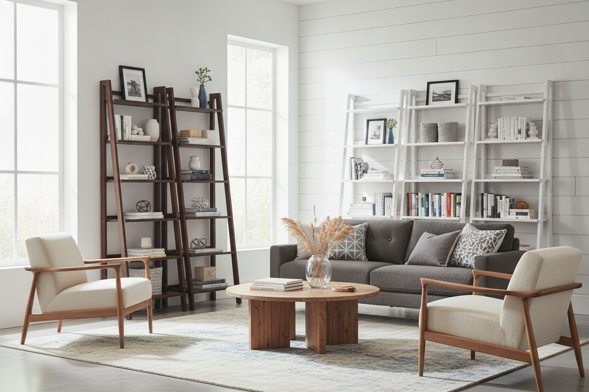 Crate and Barrel Ladder Bookcase Guide: Styles, Sizing, and Layouts