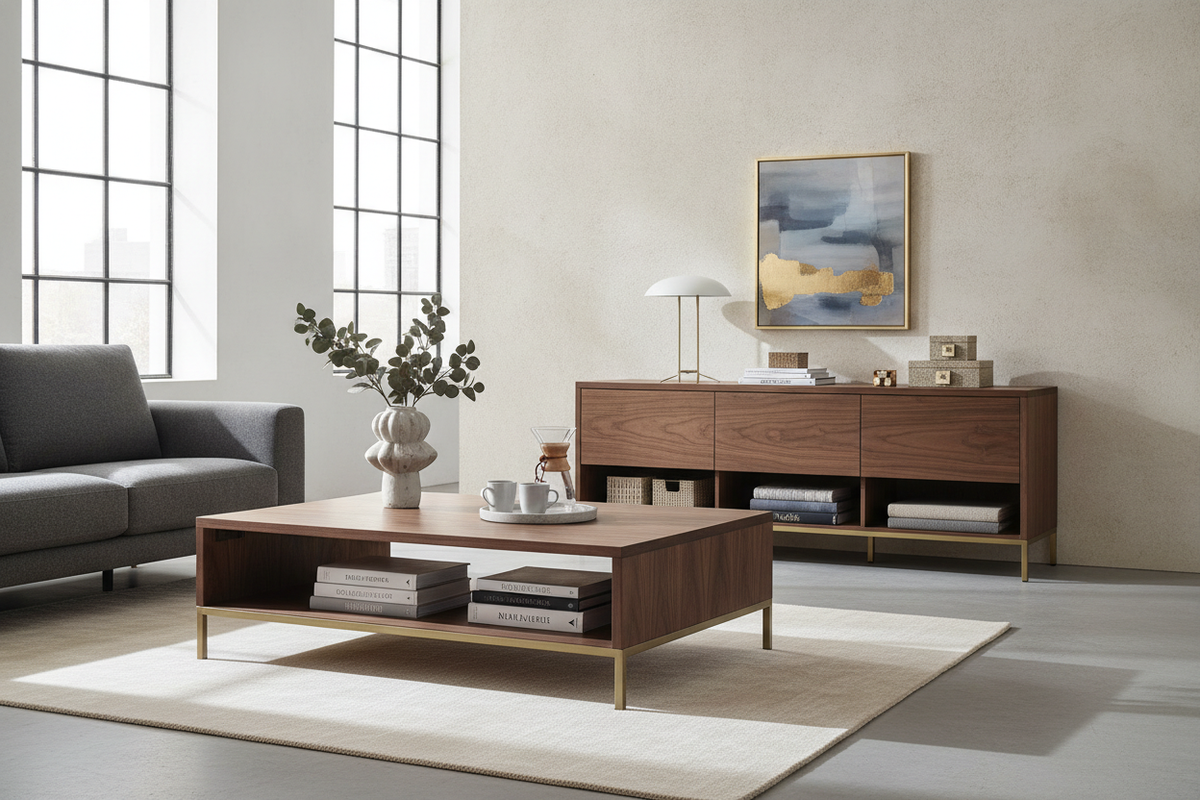 Coffee Table and Matching Sideboard Guide: Coordinated Styling, Spatial Proportions, and Storage Layouts