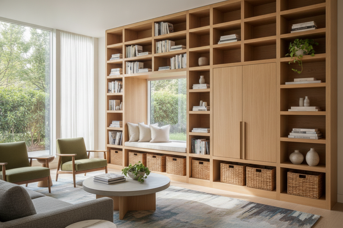 Light Wood Bookcase Guide: Wood Tones, Storage Configurations, and Room Styling