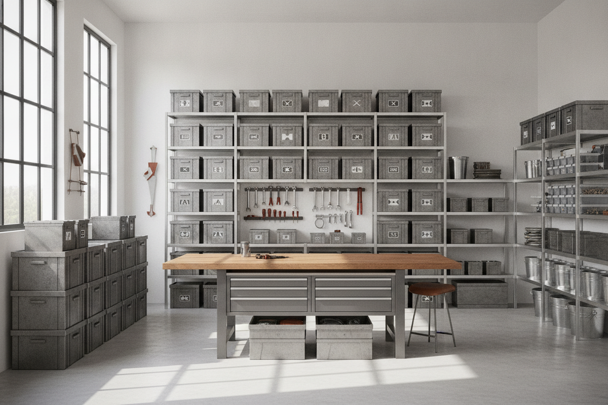Metal Storage Containers for Garage Guide: Heavy-Duty Bins, Stacking Layouts, and Workshop Organization