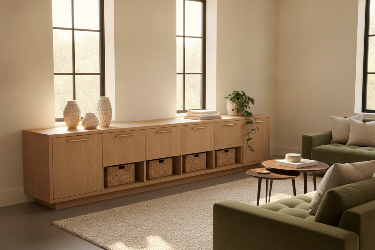 Low Narrow Storage Cabinet Guide: Sizing, Configurations, and Smart Layouts