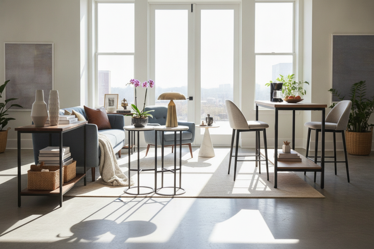 Tall Narrow Tables Guide: Proportions, Stability, Storage Configurations, and Small-Space Layouts