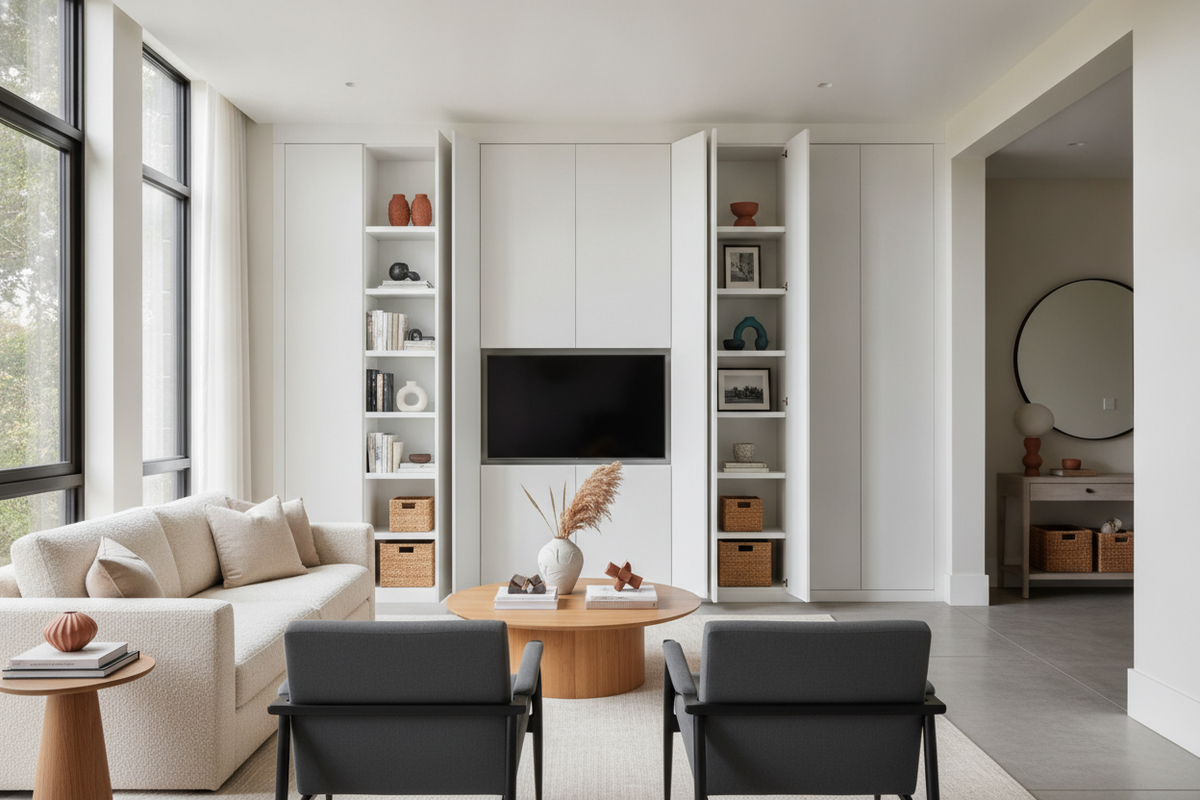 Storage Decor Guide: Balancing Curated Styling, Hidden Cabinets, and Multi-Room Organization