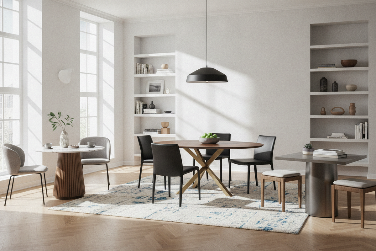 Small Pedestal Dining Tables: Space-Saving Layouts, Base Stability, and Sizing Guide