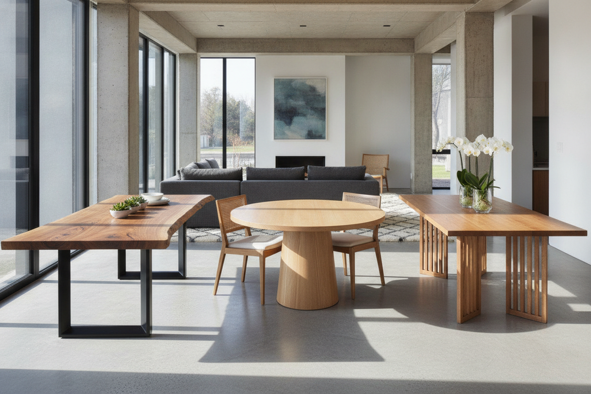 Oak Dining Table Selection Guide: Wood Species, Room Flow, and Modern Styling