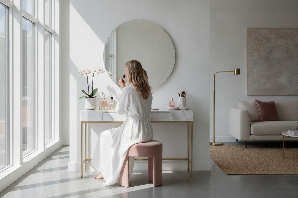 How Tall Is a Makeup Vanity? Table and Mirror Heights