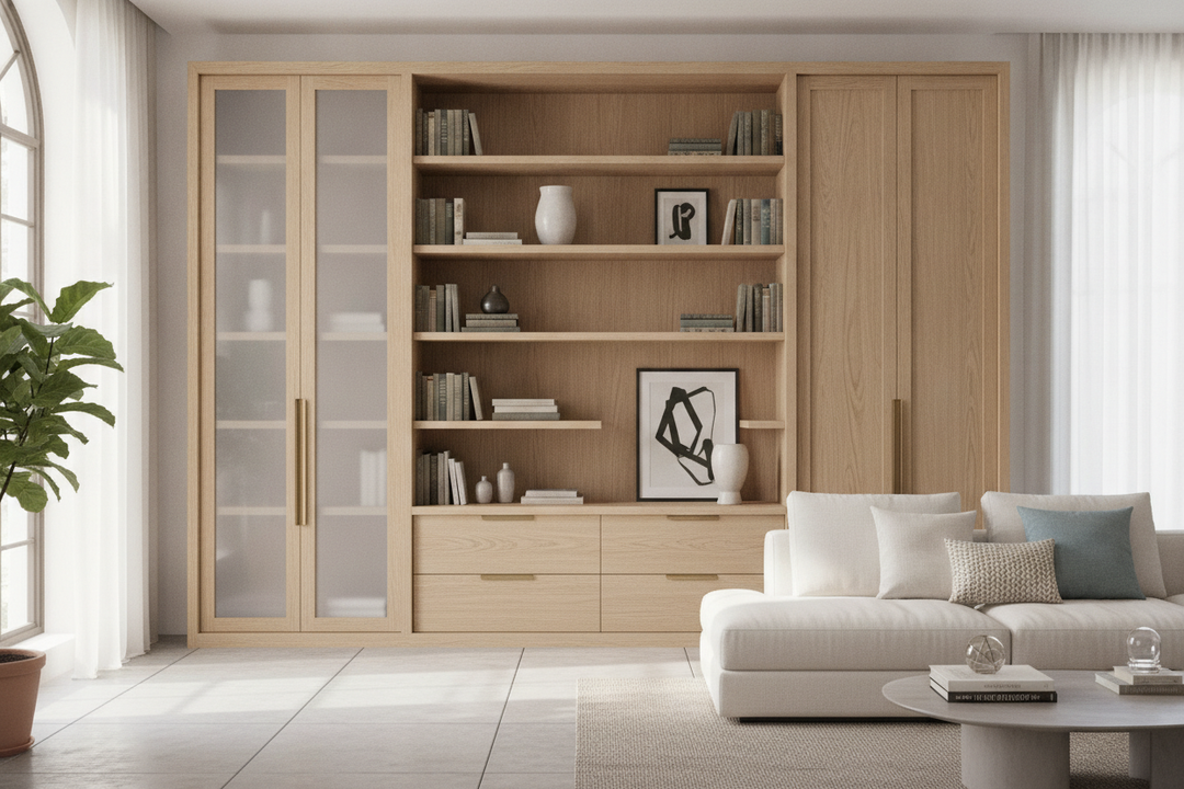 Armoire Bookcase Guide: Open Shelves and Storage