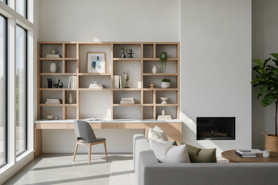 Desk with Open Shelves: Layout and Storage Guide