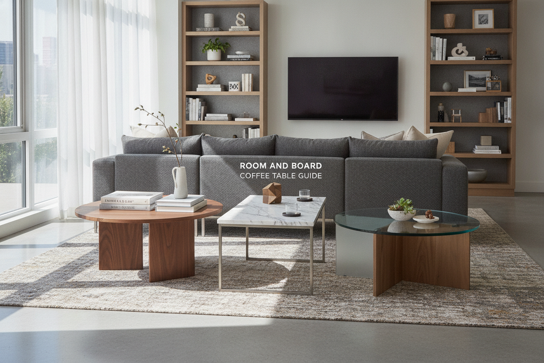 Room and Board Coffee Table Guide: Shapes and Materials