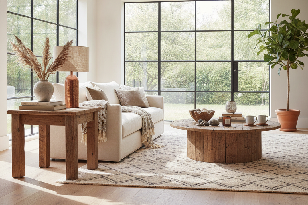 Rustic Side and Coffee Table Guide: Sizing and Styling