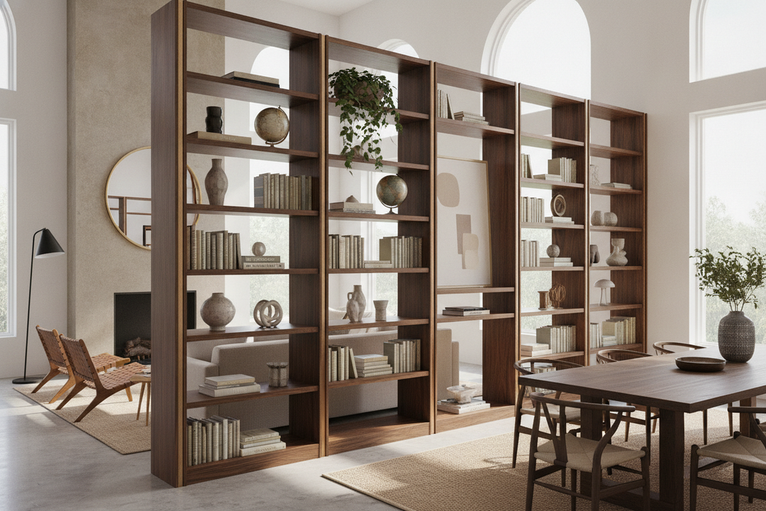 Bookcase Room Divider Ideas for Open Spaces