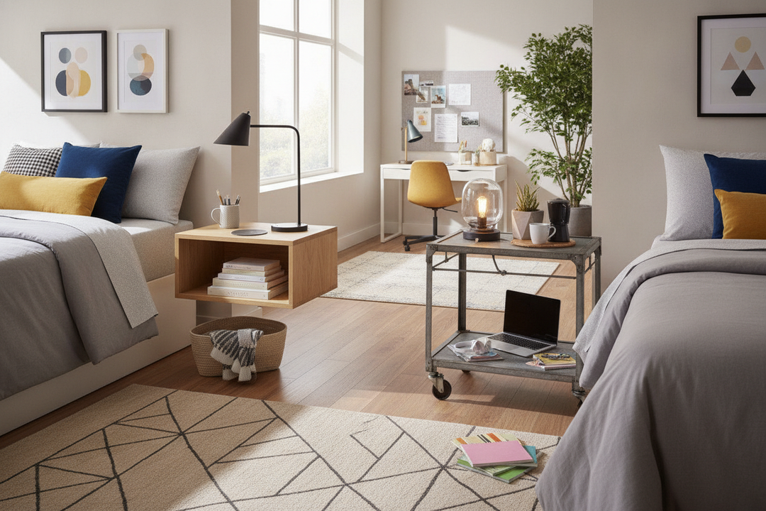 Dorm Nightstand Ideas for College Rooms
