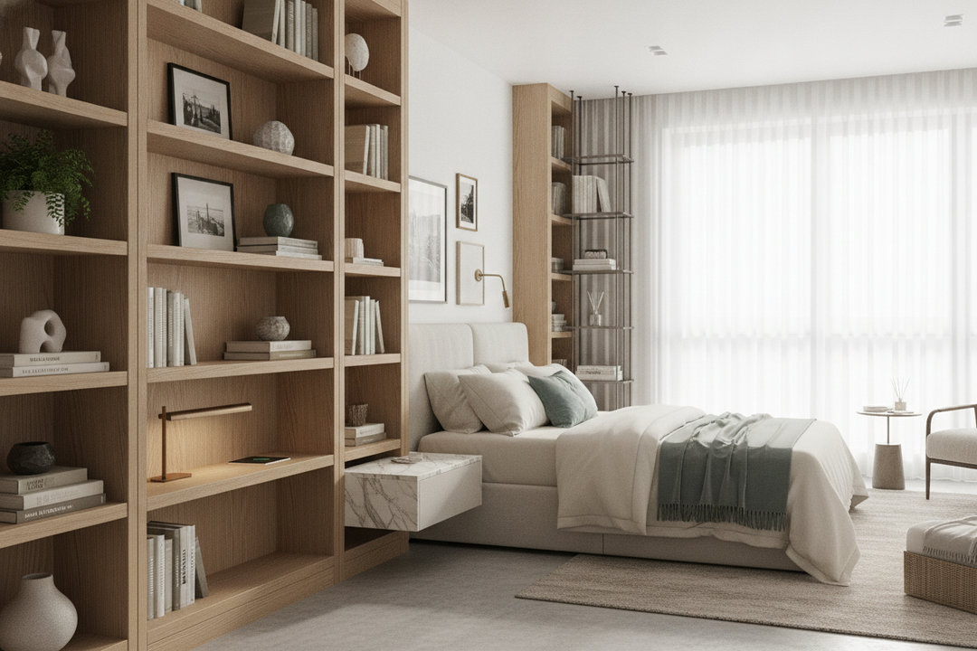 Bookshelf and Nightstand Ideas for Bedside Storage