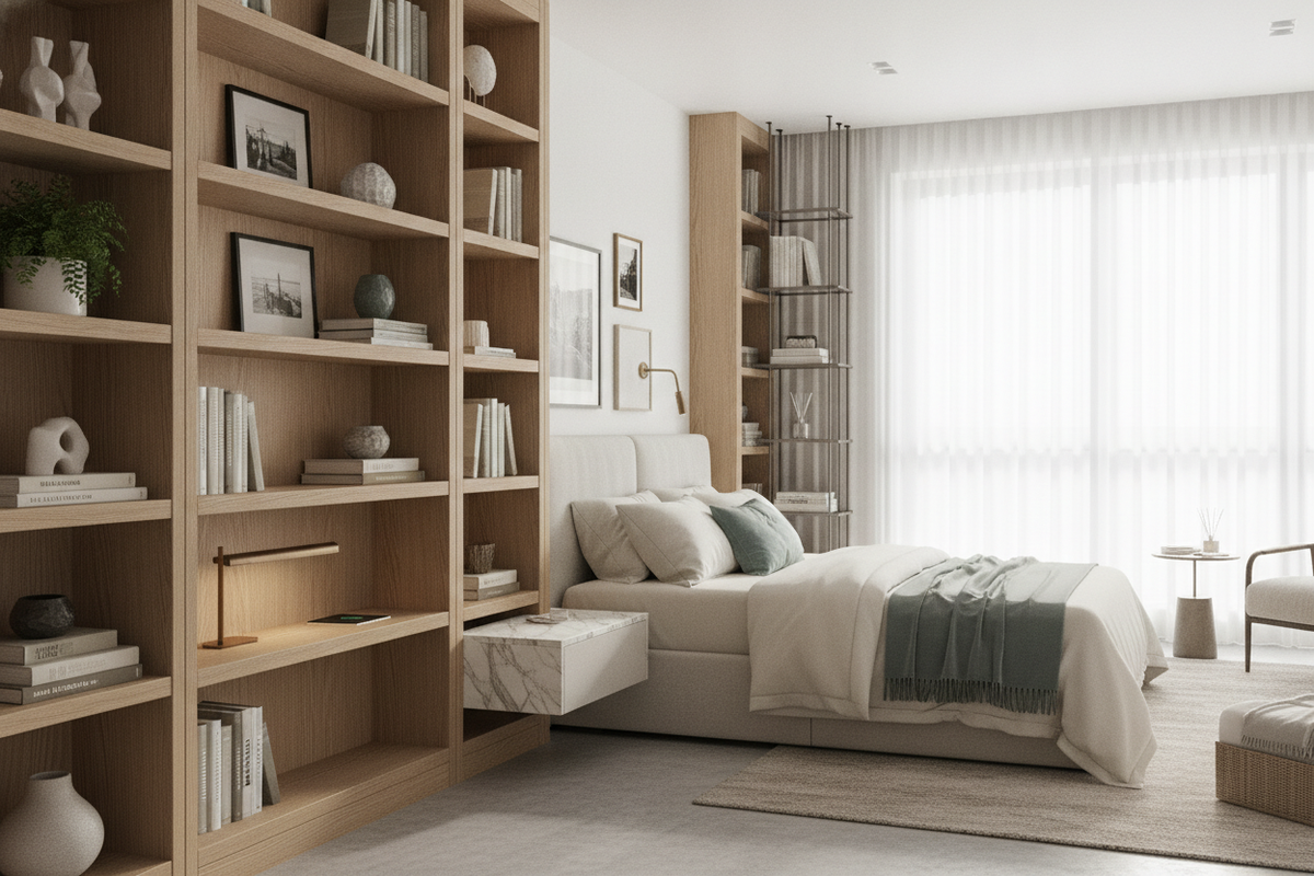 Bookshelf and Nightstand Ideas for Bedside Storage