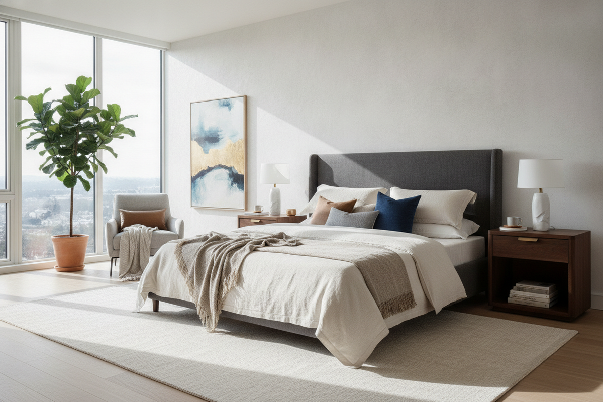 Bed and Nightstands: How to Match Height and Style