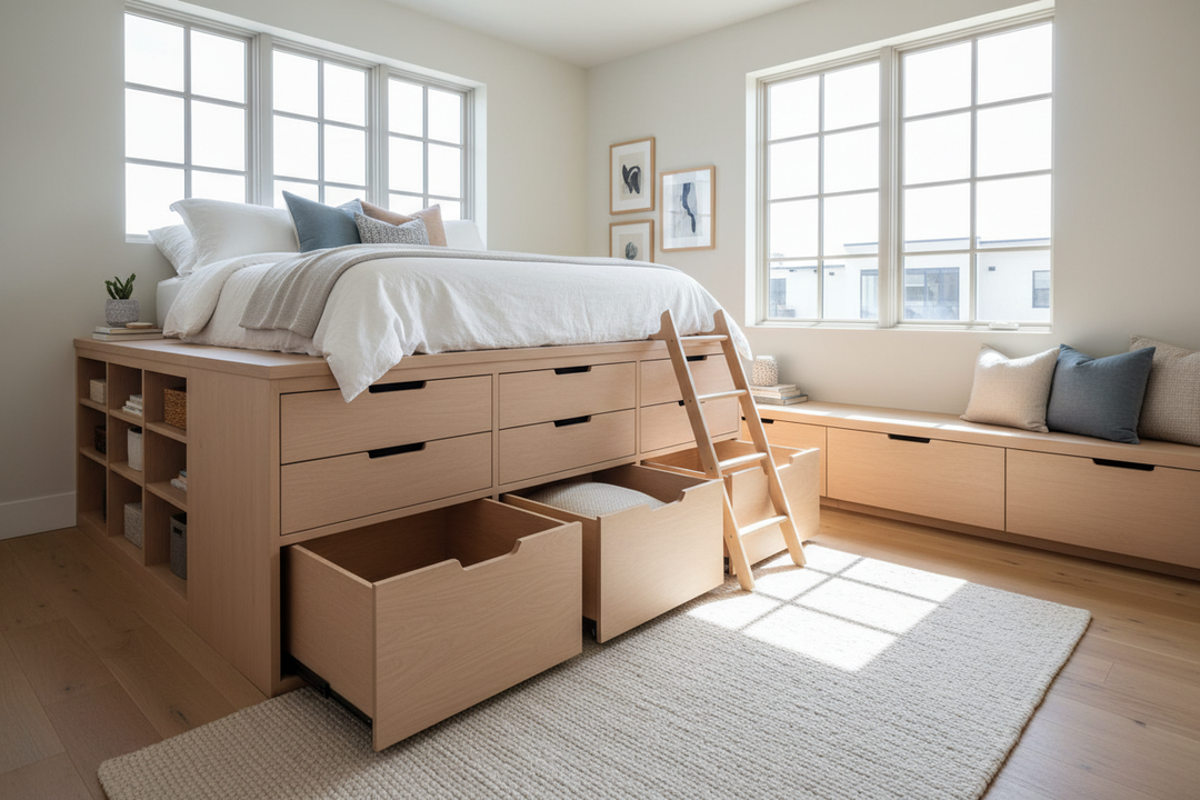 Maximize Small Bedrooms With Smart Raised Bed Storage