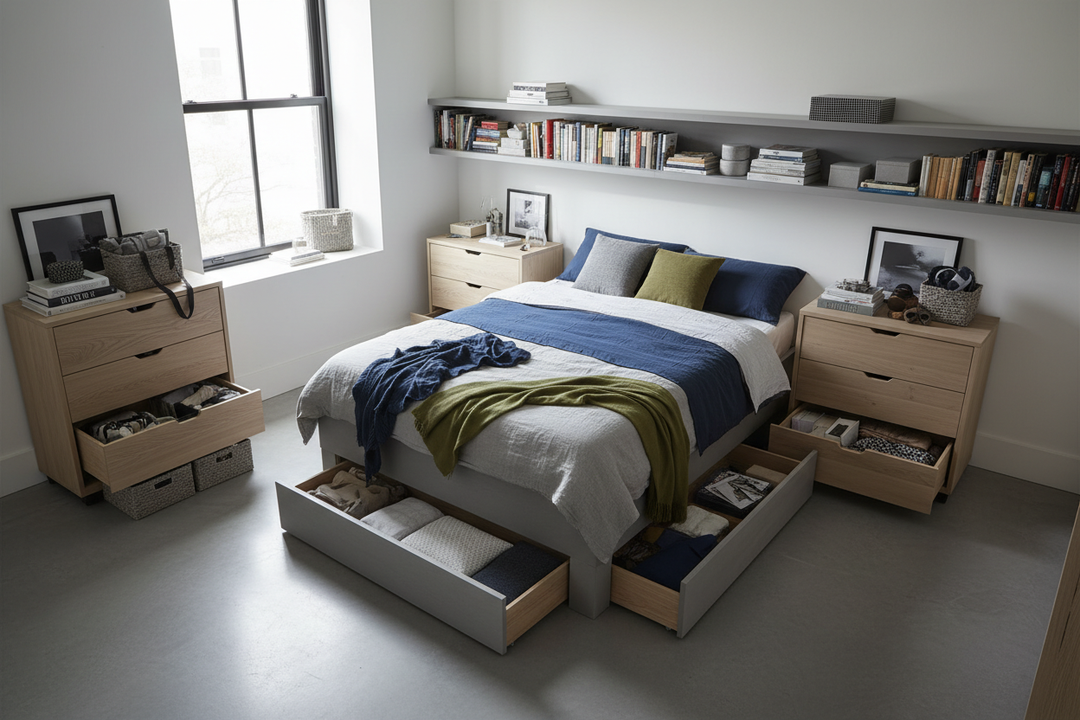 The Common Small Space Storage Bed Layout Mistake