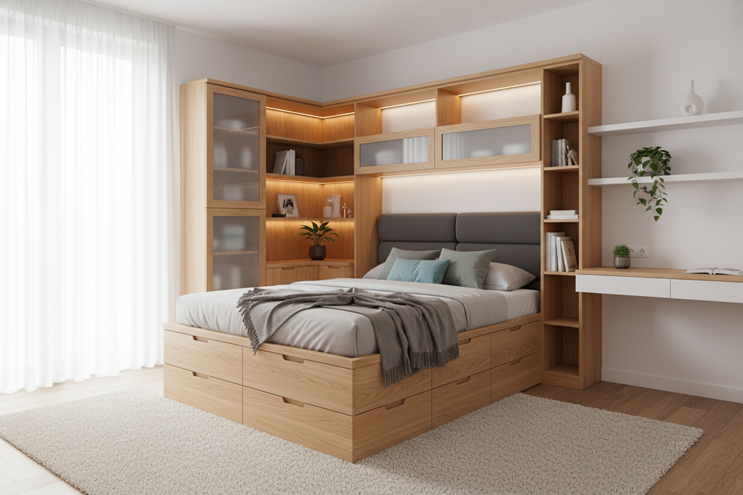 Maximize Space: The Drawer Storage Bed with Corner Hutch Guide