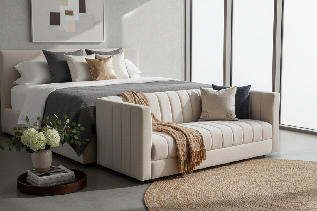 Styling a Bed End Couch for a Luxury Look