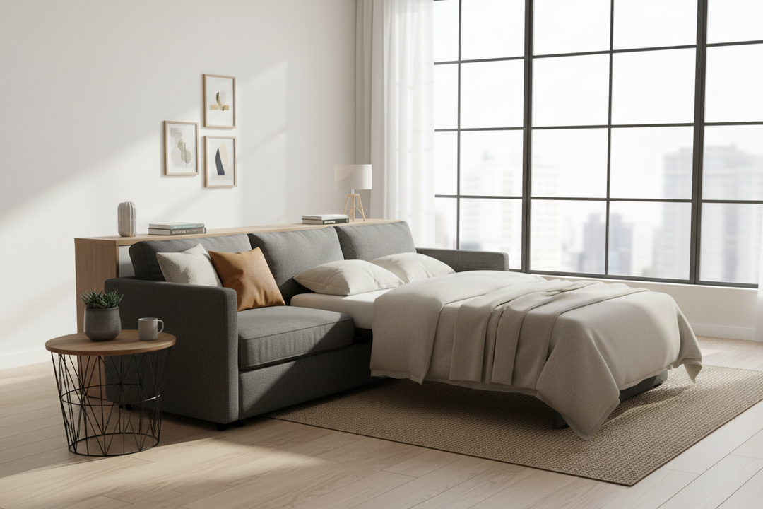 The Smart Way to Style a Sofa and Bed in One for Small Spaces