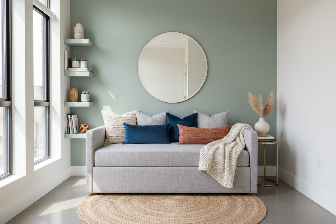 The Secret to Styling a 30 Inch Wide Daybed in Tiny Rooms