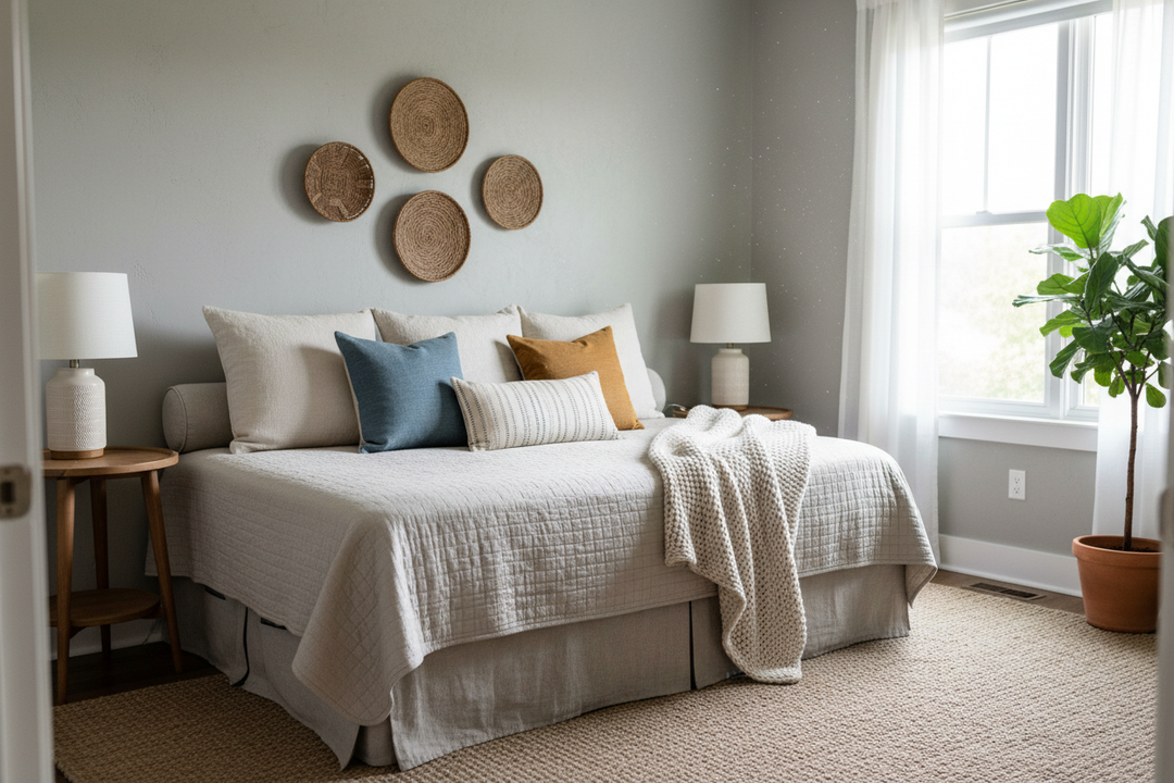 Elevate Your Guest Room With This Full Bed to Daybed Hack