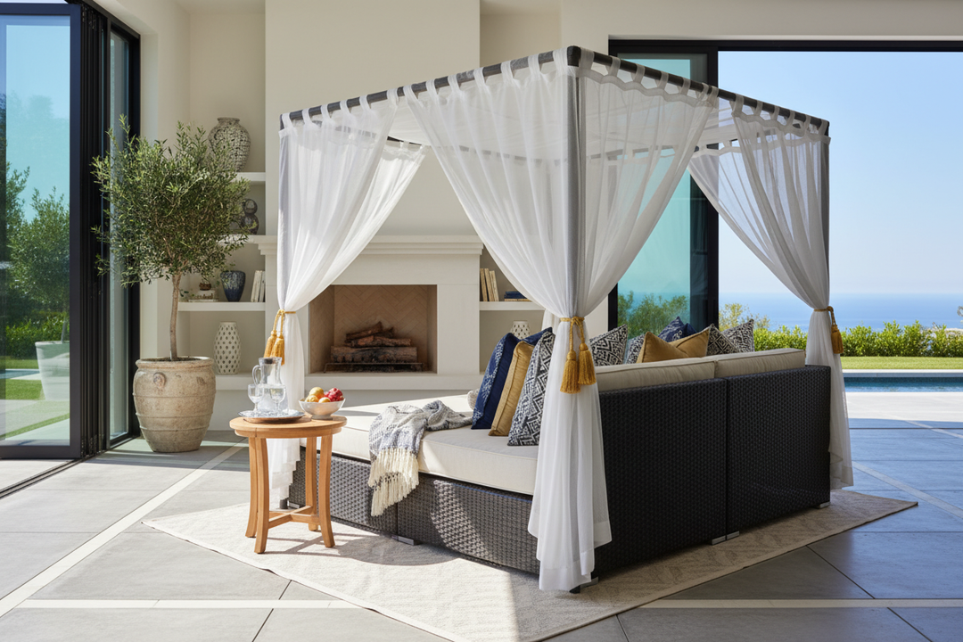 How to Style an Outdoor Canopy Daybed for a Luxury Look