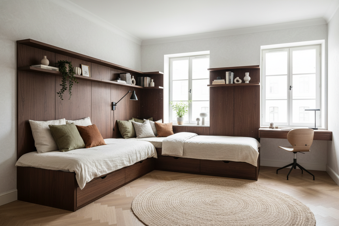 Styling an IKEA Corner Bed for a Custom Built-In Look