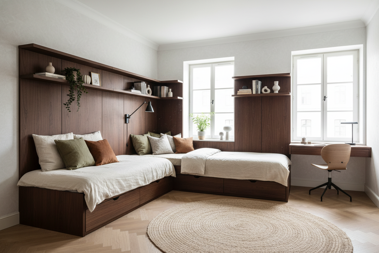 Styling an IKEA Corner Bed for a Custom Built-In Look