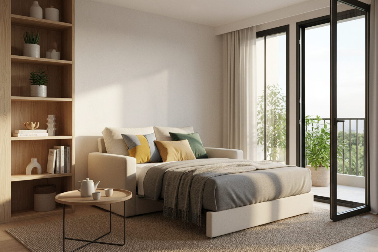 Mastering the Futon with Twin Bed Layout in Small Spaces