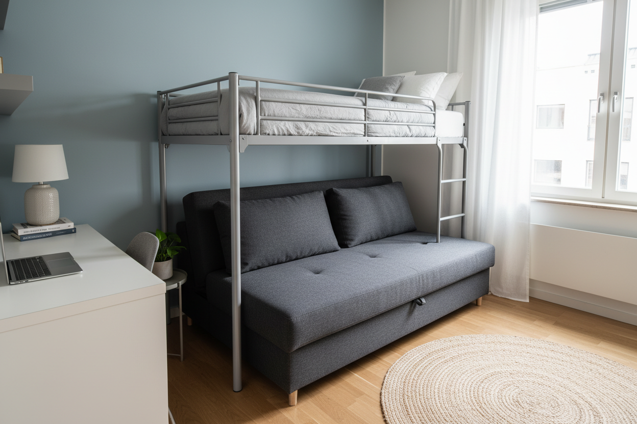 The Common IKEA Bunk Bed with Futon Layout Mistake