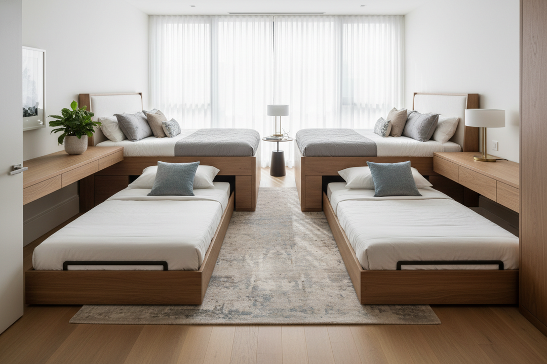 The Common Queen Bed with Pull Out Bed Layout Mistake