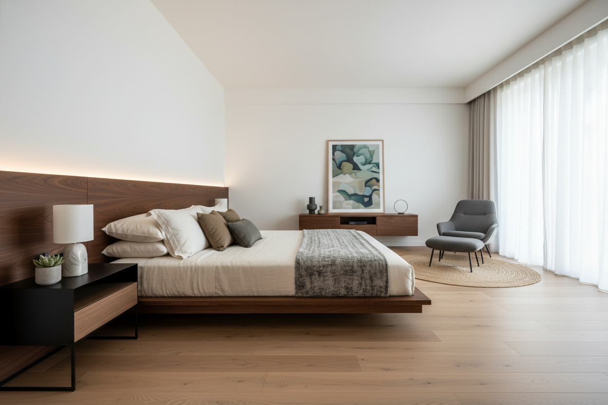 Grounded Luxury: Styling a Bed Frame Without Legs