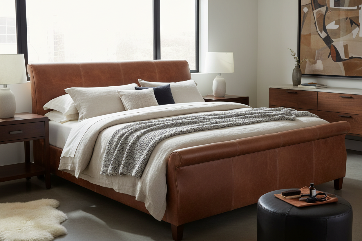 Is a Pottery Barn Leather Bed Worth It? The Designer Verdict