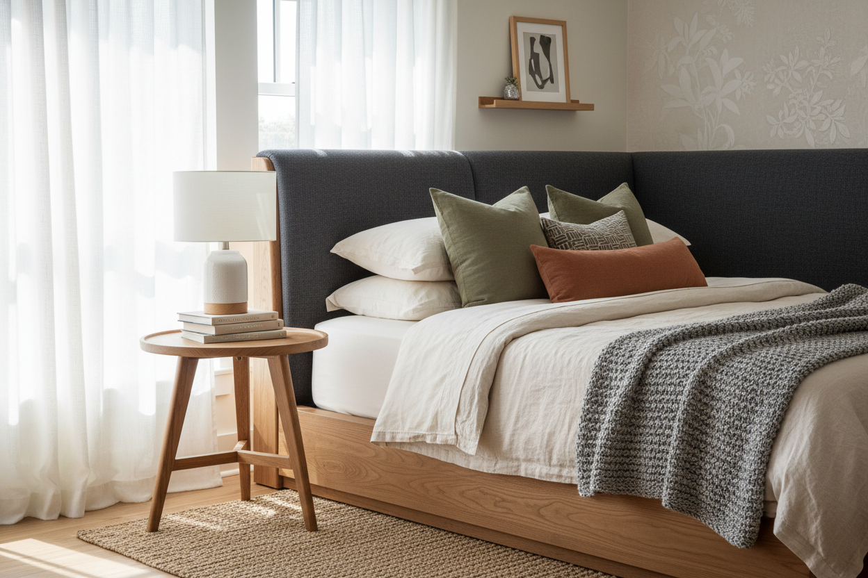 Styling the Corner of Bed for a Bespoke Bedroom Look