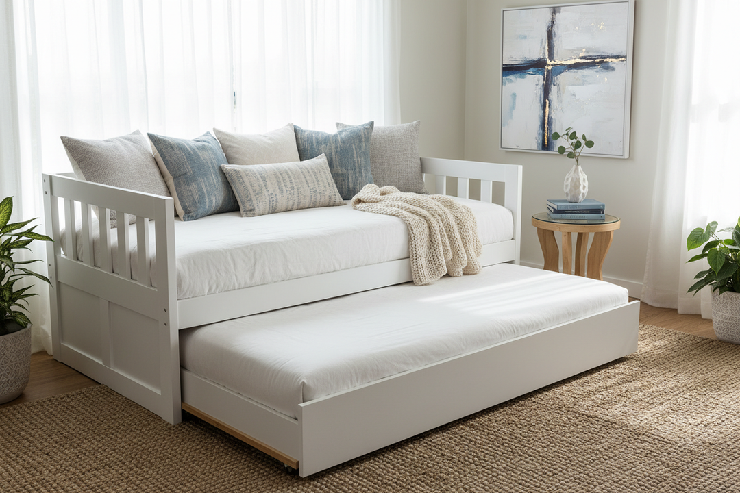 Styling the Daybed with Trundle White for a Designer Look