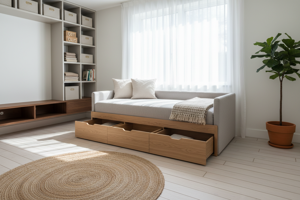 Maximize Your Guest Room With Smart Daybed Drawers