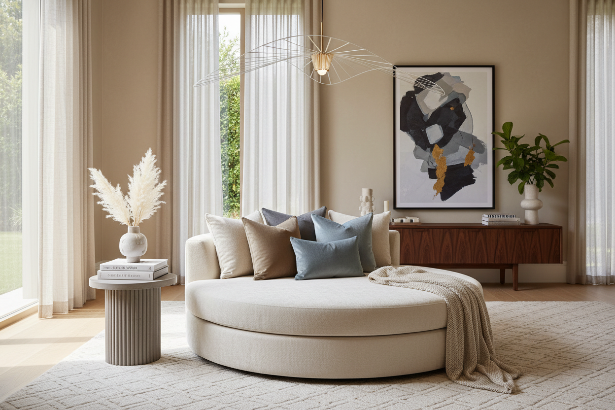 How to Style a Round Daybed for a High-End Aesthetic