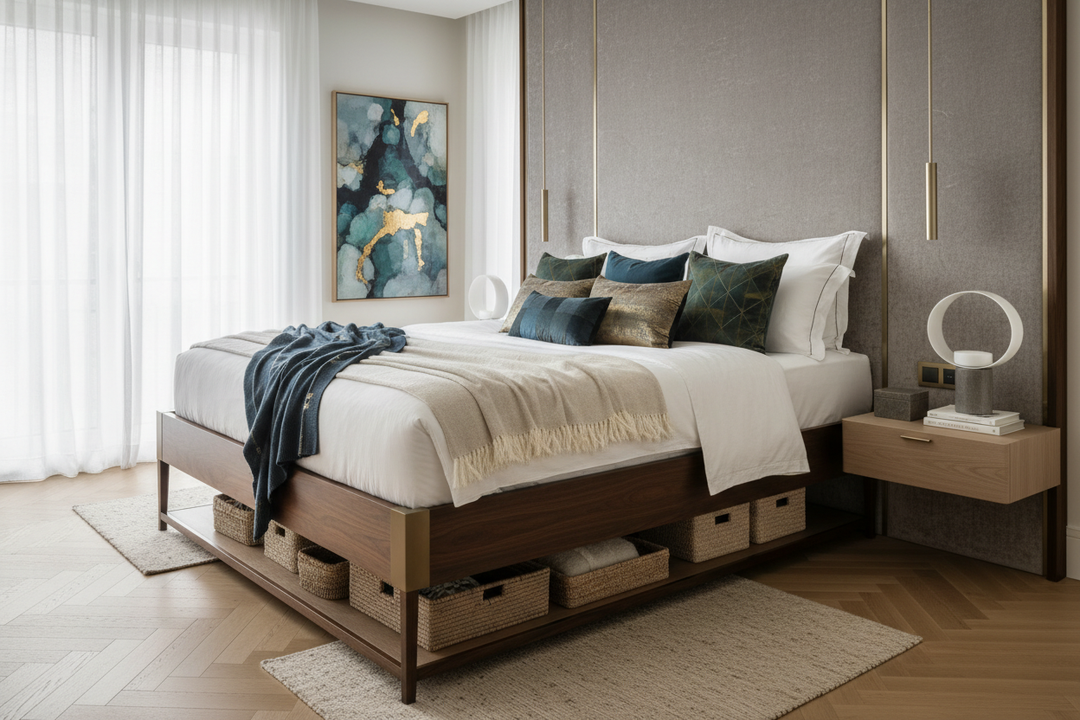 How to Style a Bed Frame High Off Ground for a Luxury Look