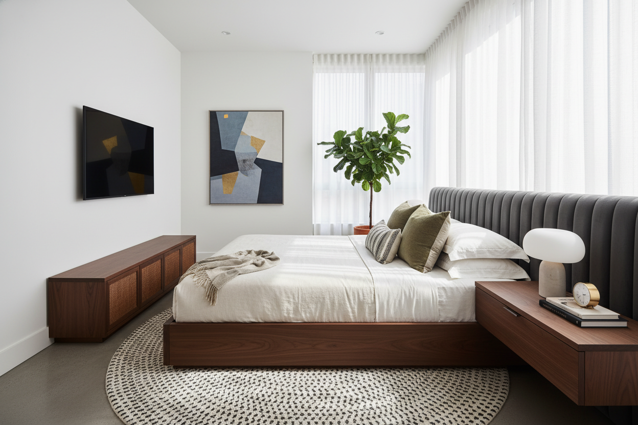 How to Style a Sideways Bed for a High-End Look