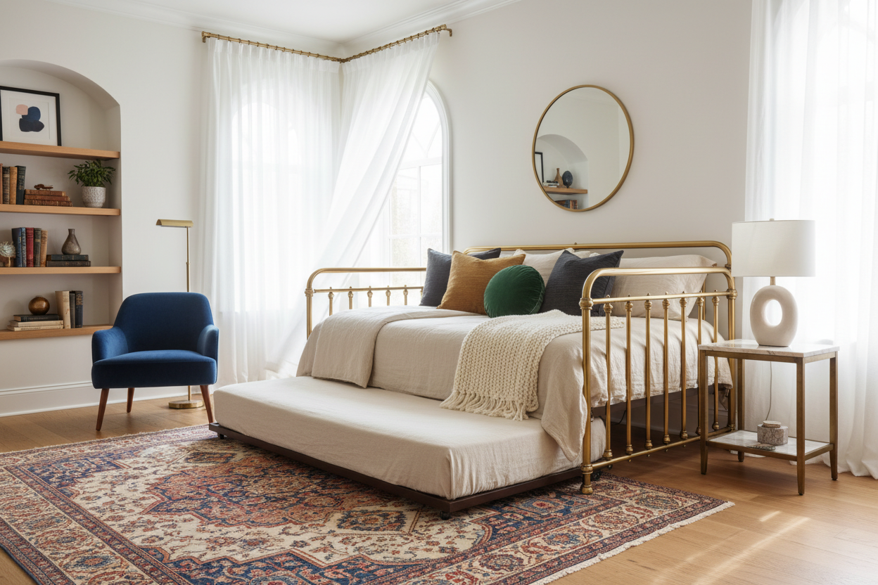 How to Style a Brass Daybed for a Luxury Look