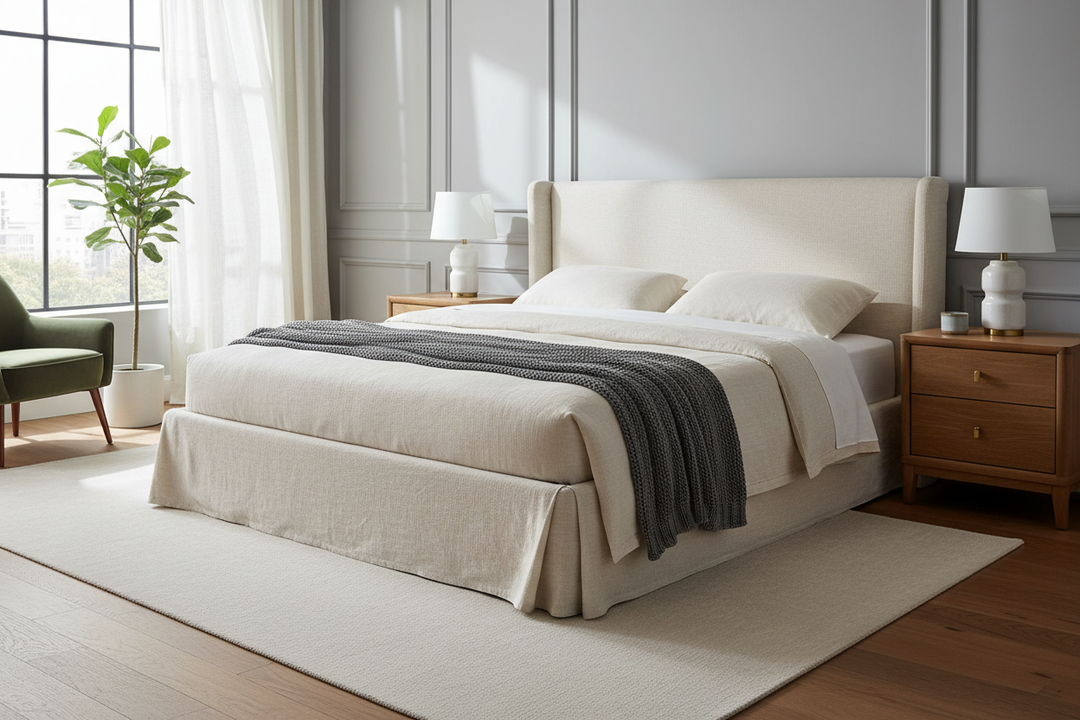 Is a Slipcovered Bed Frame Worth It? The Designer Verdict
