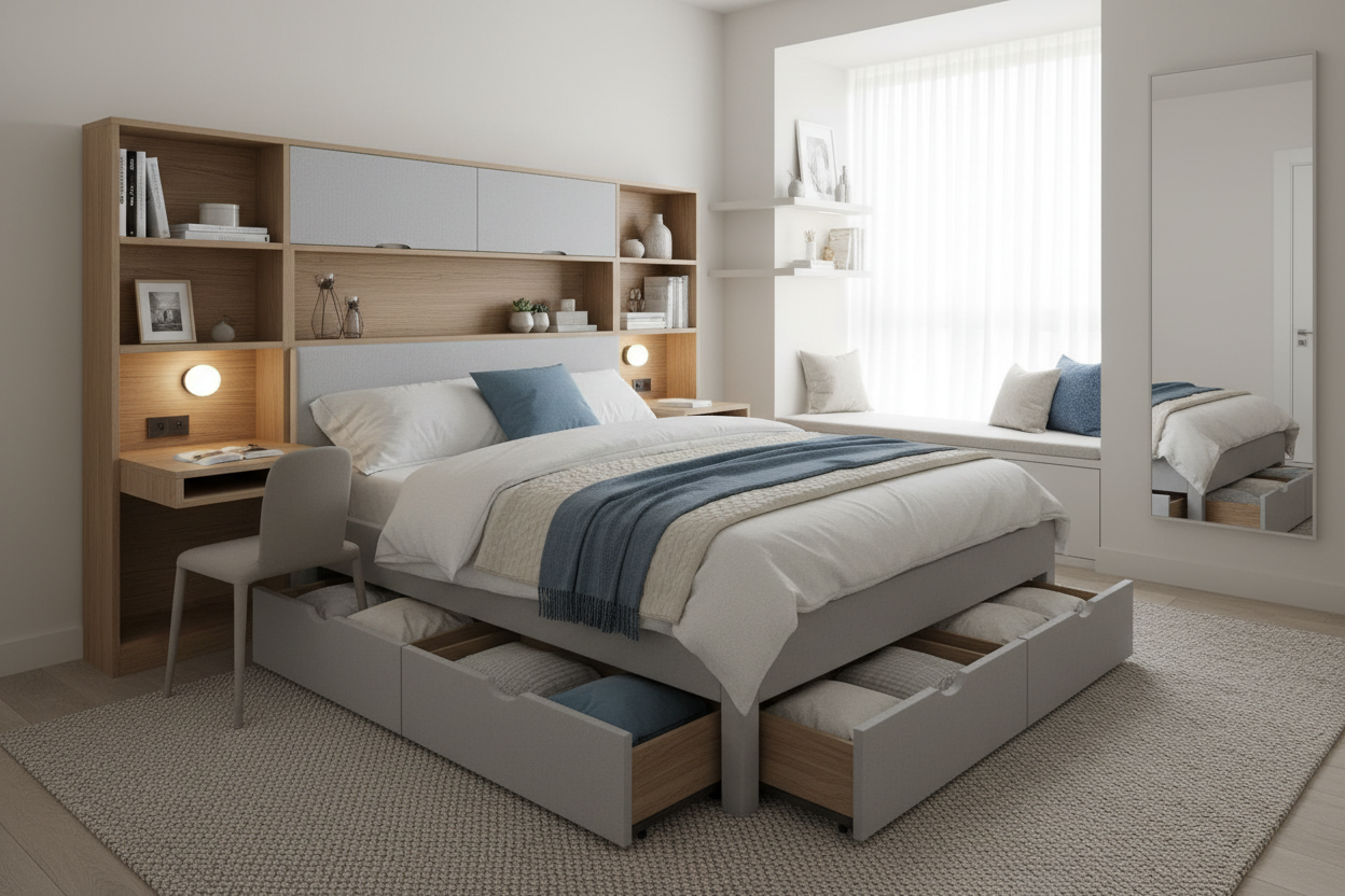 Maximize Your Floor Plan With This Storage Bed Strategy