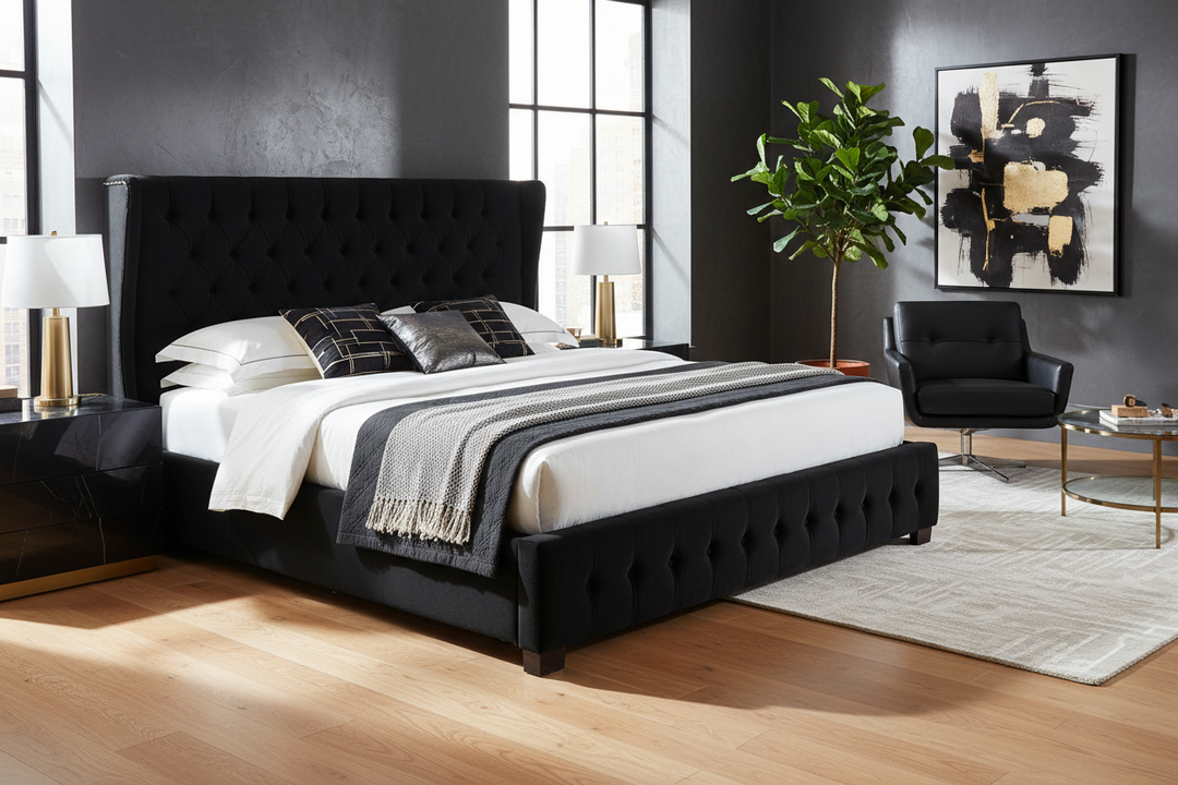 Styling a Black Tufted Bed Frame King for a Luxury Look
