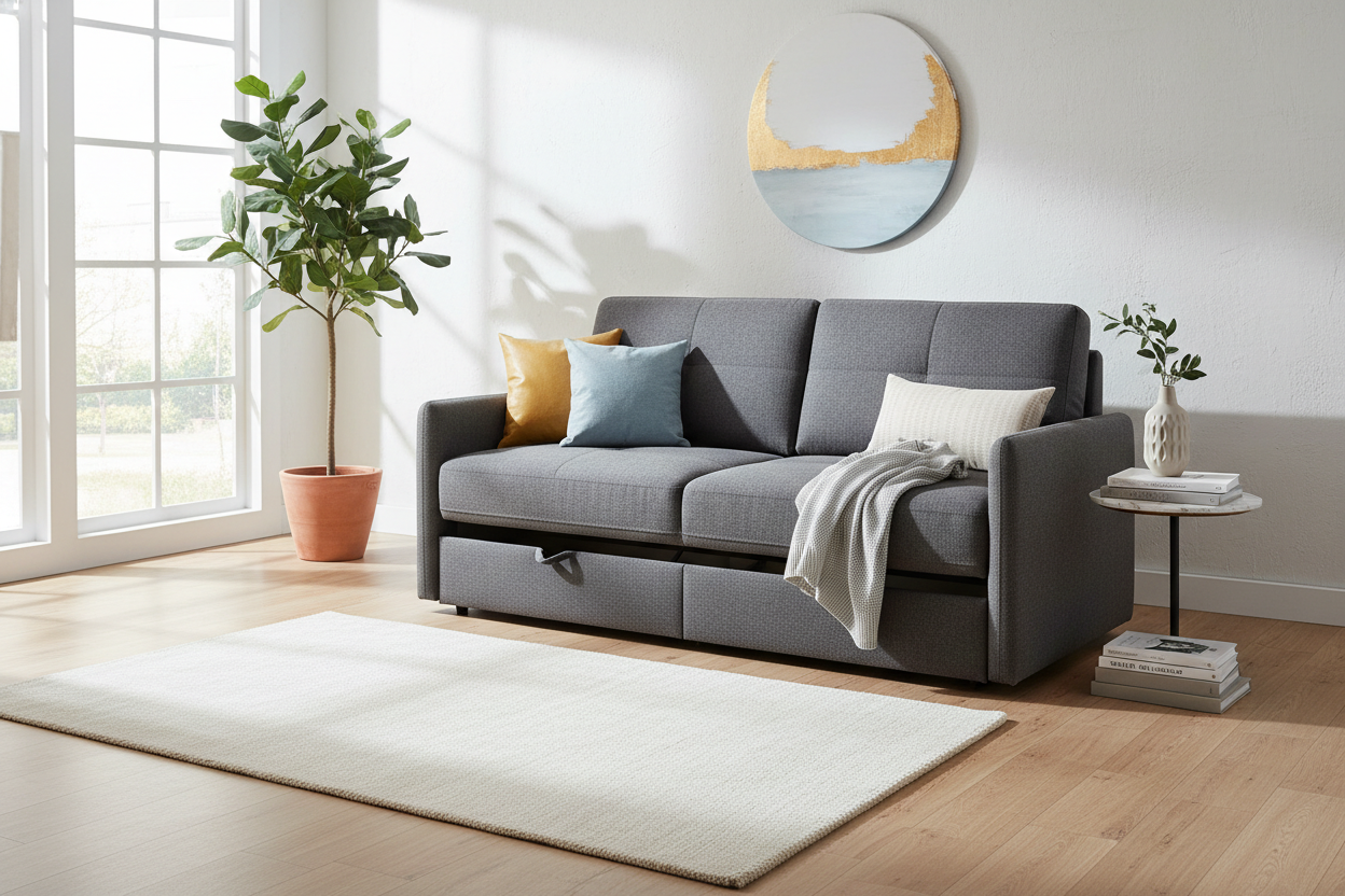 Unlock Space: Styling a 2 Seater Sofa Bed with Storage